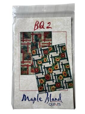 MAPLE ISLAND QUILTS BQ2 Quilting Pattern Geometric Lap Twin Queen Size